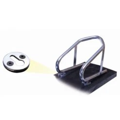 Erickson Removable Chrome Wheel Chock, 6"